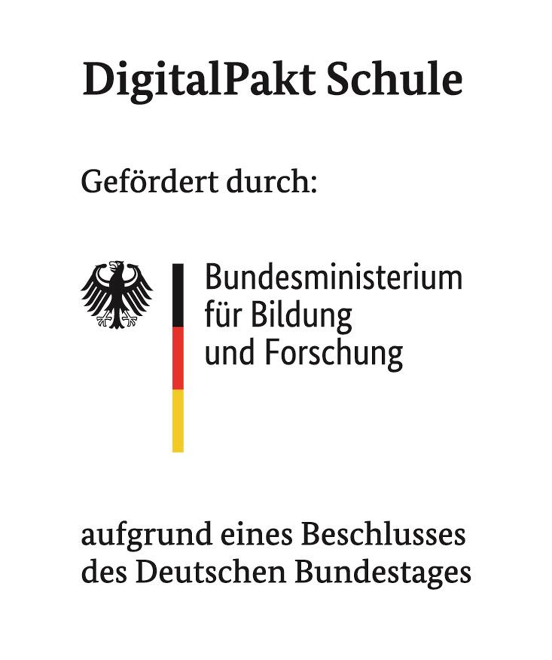 Das Logo Digitalpakt Schule vom Bundesministerium für Bildung und Forschung